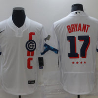 Men's Chicago Cubs Kris Bryant #17 White All Star Player Jersey1