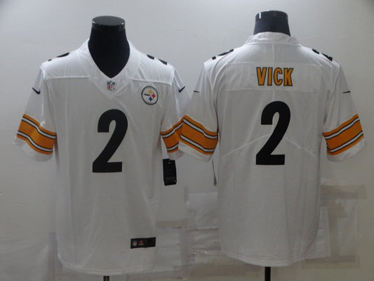 Men's Pittsburgh Steelers Michael Vick #2 White Game Jersey1