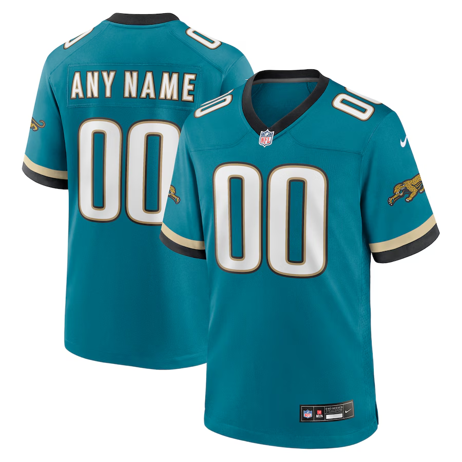 Jacksonville Jaguars Teal Custom Jersey