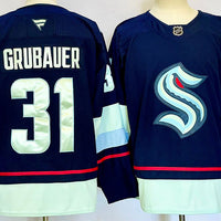 Men's Seattle Kraken Philipp Grubauer #31 Fanatics Navy Home Breakaway Player Jersey