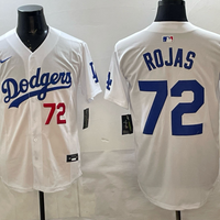 Men's Los Angeles Dodgers Manny Rojas #72 White Home Replica Player Jersey