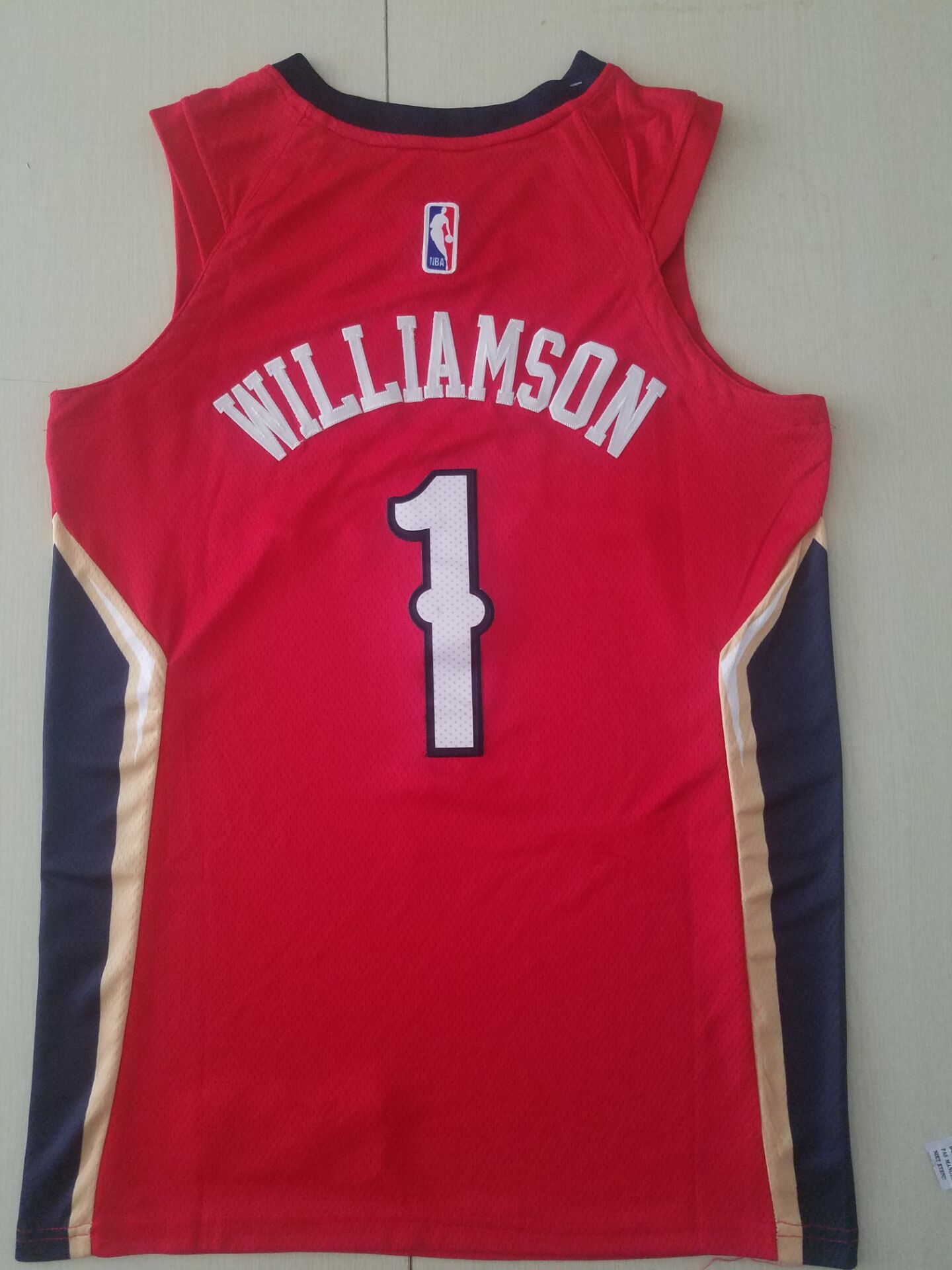Men's New Orleans Pelicans Zion Williamson #1 NBA Red Swingman Jersey1