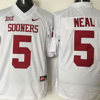 Men's Oklahoma Sooners Durron Neal #5 White Player Game Jersey