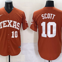 Men's Texas Longhorns Mia Scott #10 Brown Limited Player Jersey