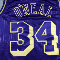 Men's Los Angeles Lakers Shaquille O'Neal Hardwood Classics Swingman Jersey1