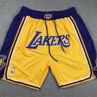 Men's Mitchell & Ness Los Angeles Lakers Yellow Throwback Authentic Pro Shorts2