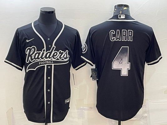 Men's Las Vegas Raiders Derek Carr #4 Black Game Player Jersey1 Joint Edition
