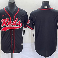 Men's Cincinnati Reds Black Replica Blank Jersey1 Joint Edition