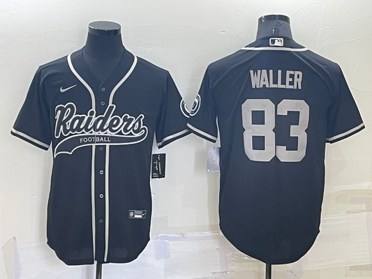 Men's Las Vegas Raiders Darren Waller #83 Black Game Jersey1 Joint Edition