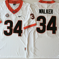 Men's Georgia Bulldogs Herschel Walker #34 White Player Game Jersey