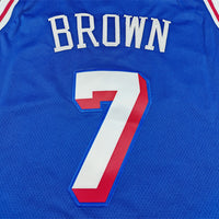 Men's Philadelphia 76ers Jaylen Brown #7 Royal Swingman Jersey - Icon Edition