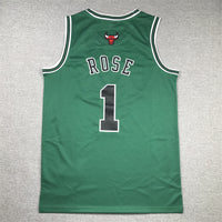 Men's Chicago Bulls Derrick Rose #1 Green Swingman Jersey1