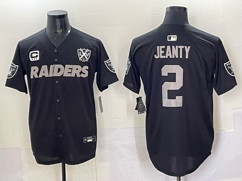 Men's Las Vegas Raiders Ashton Jeanty #2 Black Team Game Player Jersey