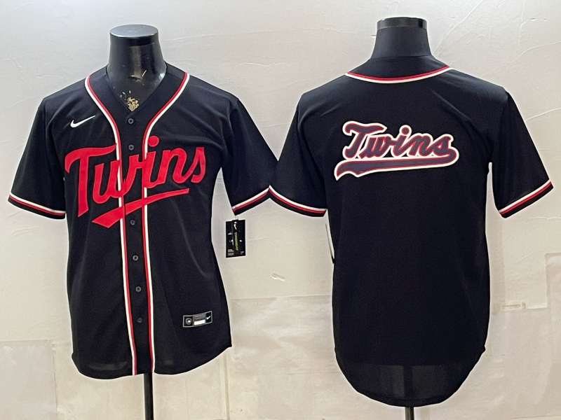 Men's Minnesota Twins Fashion Limited Black Out Jersey
