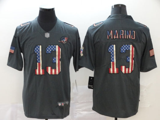 Men's Miami Dolphins Dan Marino #13 Black Alternate Player Game Jersey1