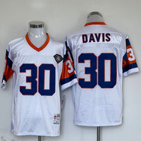 Men's Denver Broncos Terrell Davis Mitchell & Ness White Legacy Replica Jersey1