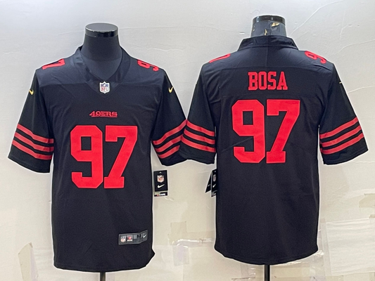Men's San Francisco 49ers Nick Bosa #97 Black Player Jersey1
