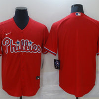Men's Philadelphia Phillies Red Replica Blank Jersey1
