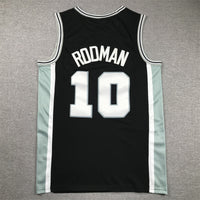 Men's San Antonio Spurs Dennis Rodman #10 Black 1993-94 Hardwood Classics Swingman Jersey1