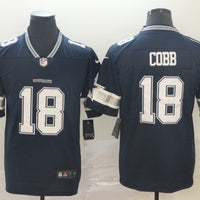 Men's Dallas Cowboys Randall Cobb #18 Navy Game Player Jersey1