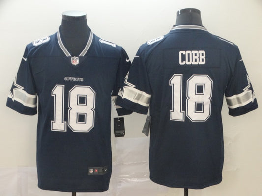 Men's Dallas Cowboys Randall Cobb #18 Navy Game Player Jersey1