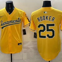 Men's Oakland Athletics Brent Rooker #25 Gold Alternate Stadium Jersey