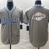 Men's Los Angeles Dodgers Gray Player Jersey1 Joint Edition