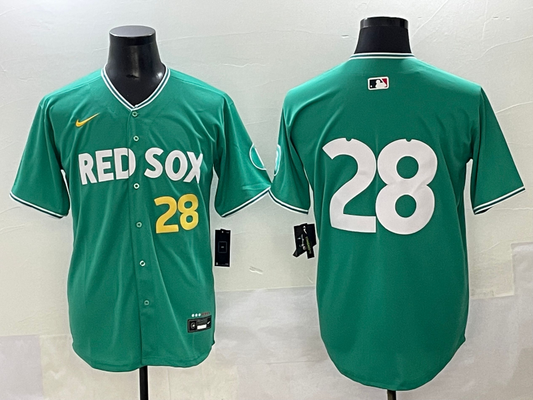 Men's Boston Red Sox Kristian Campbell #28 Green 2025 City Connect Limited Player Jersey