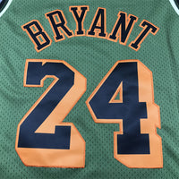 Men's Los Angeles Lakers Kobe Bryant #24 Army Green 1996-97 Hardwood Classics Swingman Jersey1