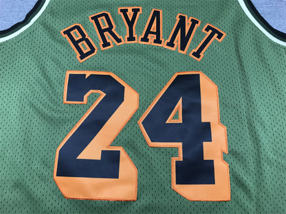 Men's Los Angeles Lakers Kobe Bryant #24 Army Green 1996-97 Hardwood Classics Swingman Jersey1