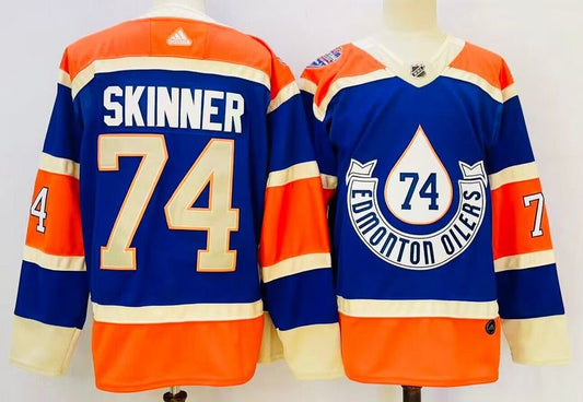 Men's Edmonton Oilers Stuart Skinner #74 Blue Game Jersey1