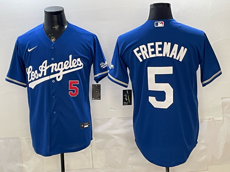Freddie Freeman #5 Los Angeles Dodgers Royal Alternate Replica Jersey - JerseysFreak