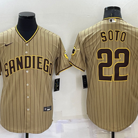 Men's San Diego Padres Juan Soto #22 Tan Replica Player Jersey1