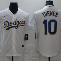 Men's Los Angeles Dodgers Justin Turner #10 White Stitched Jersey1