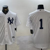 Men's New York Yankees Billy Martin #1 White Replica Player Jersey1