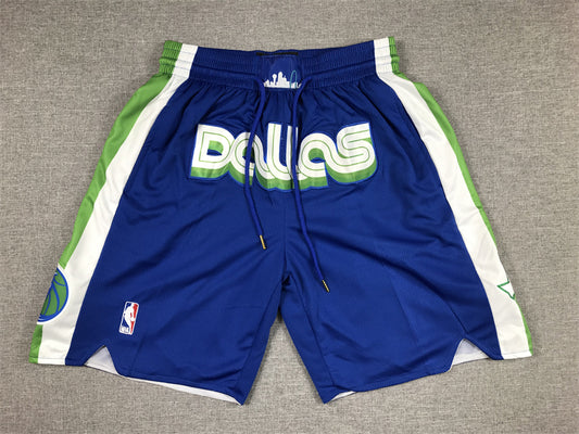 Men's Dallas Mavericks Blue 2022/23 City Edition Basketball Shorts1