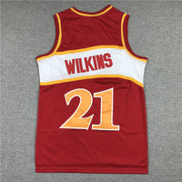 Men's Atlanta Hawks Dominique Wilkins 1986-87 Red Hardwood Classics Swingman Jersey1