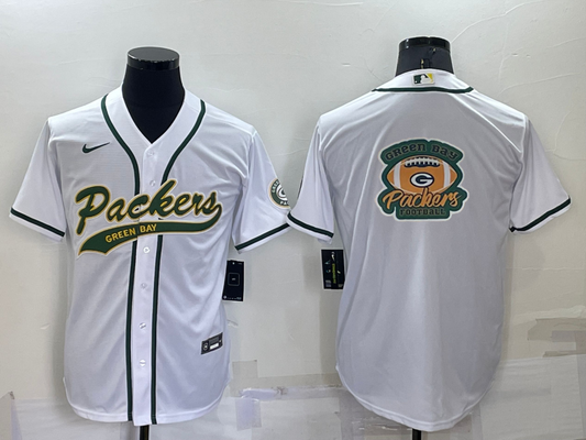 Men's Green Bay Packers White Game Jersey1