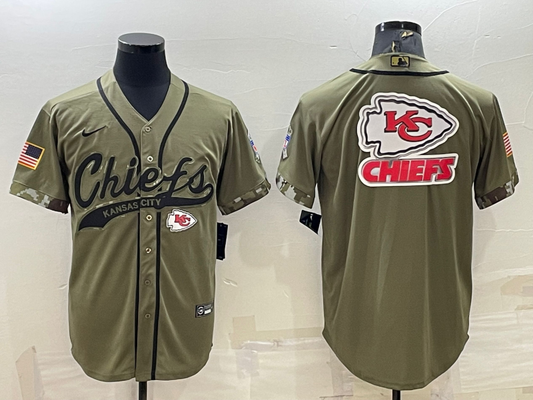 Men's Kansas City Chiefs Olive 2022 Salute To Service Limited Jersey1