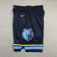 Men's Memphis Grizzlies Navy 2021/22 Icon Edition Basketball Shorts1