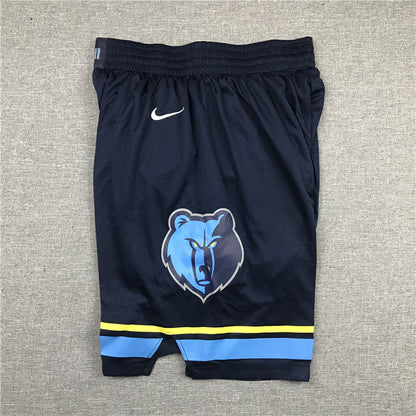 Men's Memphis Grizzlies Navy 2021/22 Icon Edition Basketball Shorts1