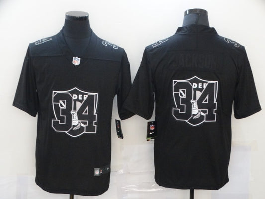 Men's Las Vegas Raiders #34 Bo Jackson Black Player Game Jersey1