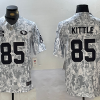 Men's San Francisco 49ers George Kittle #85 Arctic Camo 2024 Salute to Service Limited Jersey1