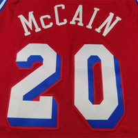 Men's Philadelphia 76ers Jared McCain #20 Red Swingman Jersey1 - Statement Edition
