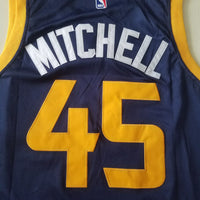 Men's Utah Jazz Donovan Mitchell #45 Navy Replica Swingman Jersey1