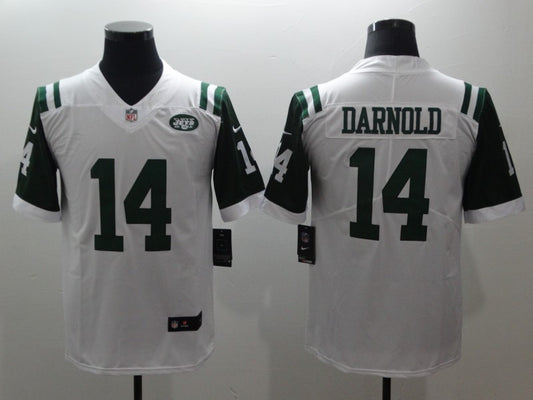 Men's New York Jets Sam Darnold #14 White Game Player Jersey1