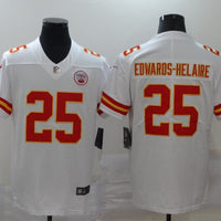 Men's Kansas City Chiefs Clyde Edwards-Helaire #25 White Game Jersey1
