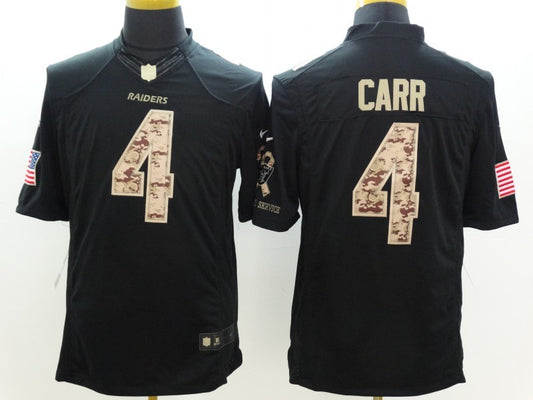 Men's Las Vegas Raiders #4 Derek Carr Black Player Jersey1