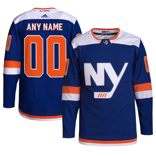 Men's New York Islanders Royal Alternate Pro Primegreen Custom Jersey1