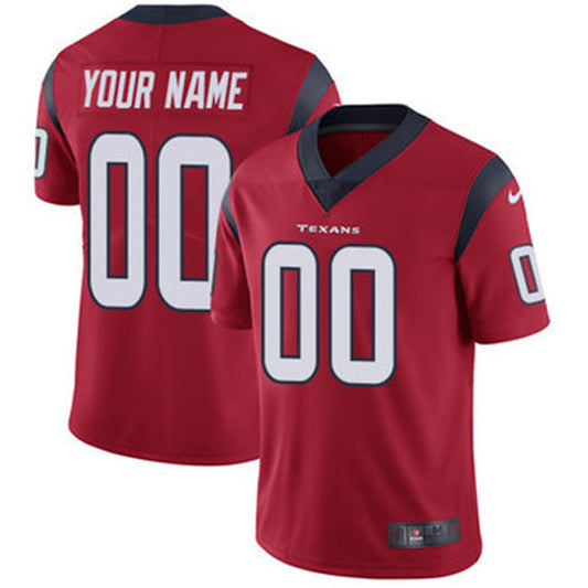 Custom1 Houston Texans Red Vapor Untouchable Player Limited Jersey1 Stitched American Football Jerseys